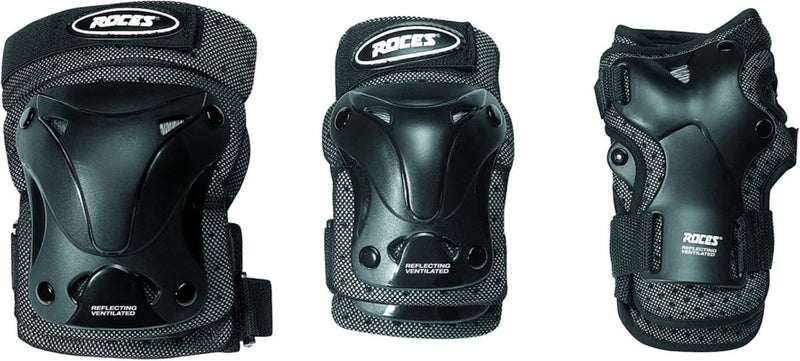 Roces – belüfteter Schlittschuhschutz 3er-Pack – Kinderschutz – Schwarz – Größe S
