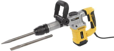 Powerplus Elektro-Abbruchhammer POWX11832 – 1300 W Leistung und 25 Joule Schlagkraft – 3800 Schläge pro Minute – Spitzmeißel und Flachmeißel im Lieferumfang enthalten – SDS-Max-Anschluss