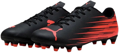Puma Attacanto II FG AG Unisex-Sportschuhe - Schwarz-Glühendes Rot