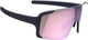 BBB Cycling Chester Schmale Fahrradbrille für Damen und Herren – Sportbrille für schmale Gesichter – Fahrradbrille mit großer Linse – Gummibügel – Mattschwarz MLC Pink – Bsg-73