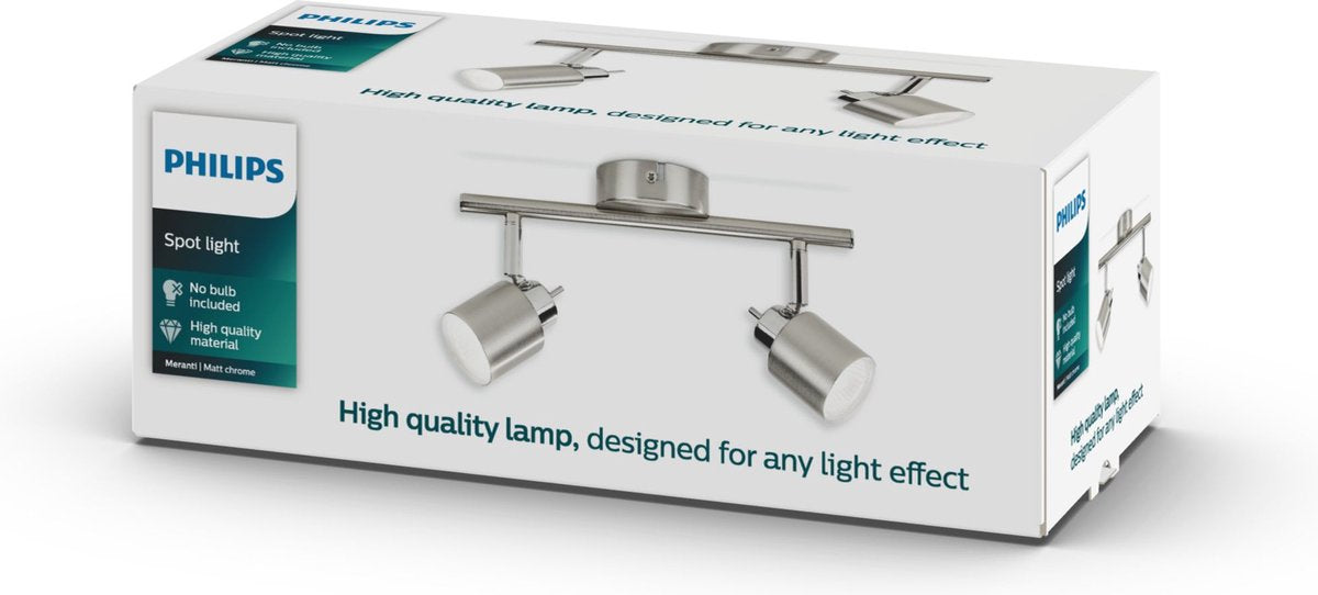 Philips LED Philips Meranti Aufbaustrahler – 2-flammig – Nickel