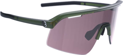 Bbb Cycling Valor Flux Professionelle Radsportbrille für Damen und Herren – kontrastreiche Sportbrille – Radsportbrille mit Flux-Linse – beschlagfrei – mattgrün transparent – BSG-81