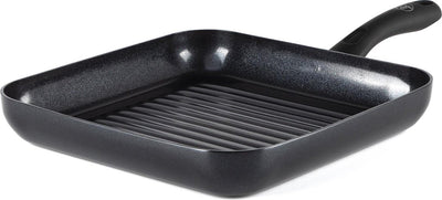 Greenchef Diamant-Grillpfanne 28 x 28 cm – PFAS-freie Antihaftbeschichtung – Induktions-Grillpfanne – Keramikpfanne – ofenfest bis 160 °C – Kühlgriff – Schwarz