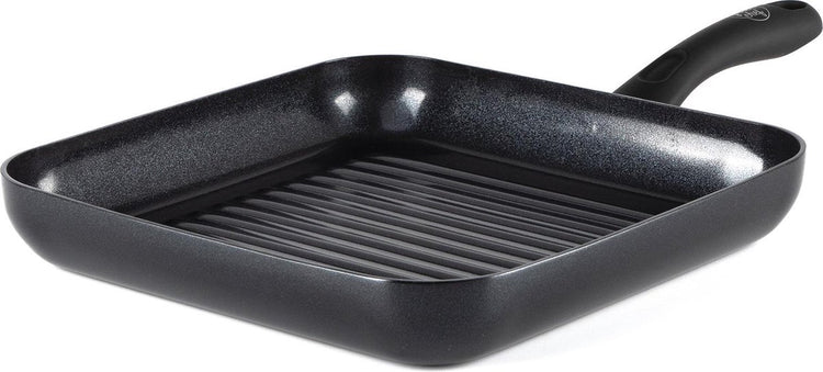 Greenchef Diamant-Grillpfanne 28 x 28 cm – PFAS-freie Antihaftbeschichtung – Induktions-Grillpfanne – Keramikpfanne – ofenfest bis 160 °C – Kühlgriff – Schwarz