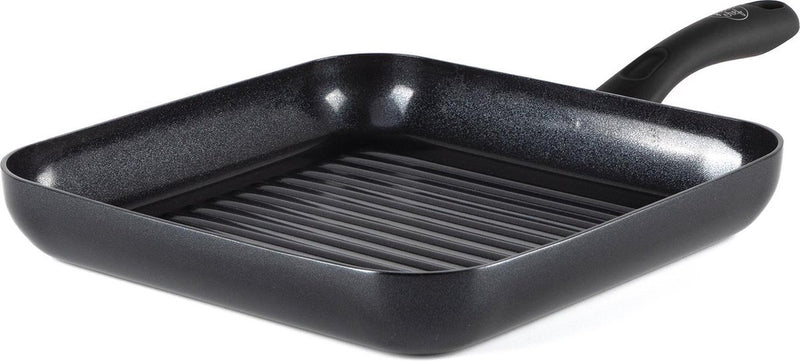 Greenchef Diamant-Grillpfanne 28 x 28 cm – PFAS-freie Antihaftbeschichtung – Induktions-Grillpfanne – Keramikpfanne – ofenfest bis 160 °C – Kühlgriff – Schwarz