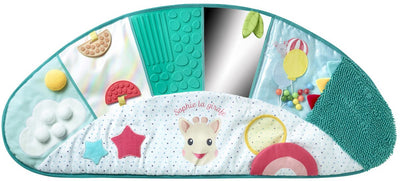 Sensorische Weckmatte „Sophie die Giraffe“ – Babyspielmatte mit >16 verschiedenen Texturen – stimuliert Sinne, Tastsinn und motorische Fähigkeiten – sicher, rollbar und tragbar – geeignet für Babys ab 10 Monaten