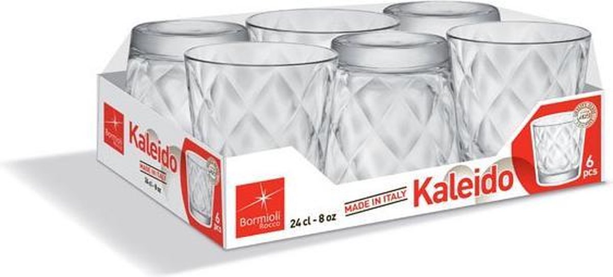 Bormioli Rocco Kaleido Wasserglas – 24 cl – Set 6