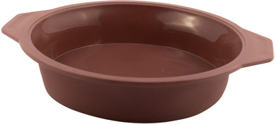 Spitz-virgule runde Kuchenform aus Platin-Silikon, Vintage-Stil, Kastanienbraun, 24 cm