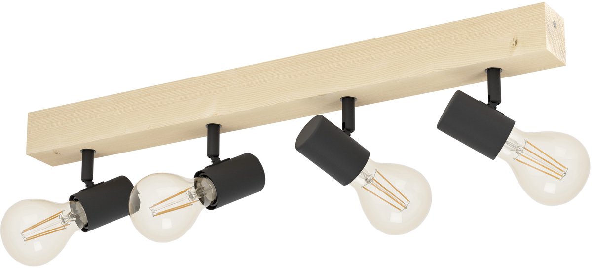 Eglo Townshend 3 Aufbaustrahler – E27 – 63 cm – Braun Schwarz