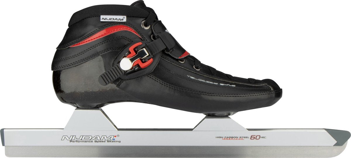 Nijdam Premium Speedskates Carbon - Low - Schwarz Rot - Größe 45