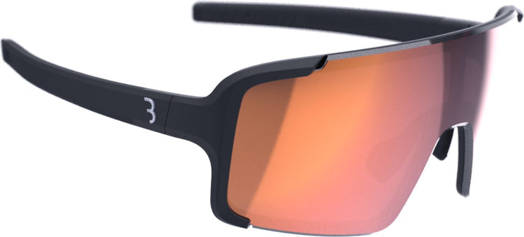 BBB Cycling Chester Flux Fahrradbrille Herren und Damen – kontrastreiche Sportbrille – Fahrradbrille mit Flux-Linse – Antibeschlag – Mattschwarz Rot – Bsg-74