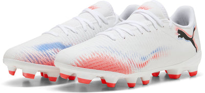 Puma Future 8 Play FG AG Wn's Damen-Sportschuhe – Weiß-Schwarz-Leuchtrot