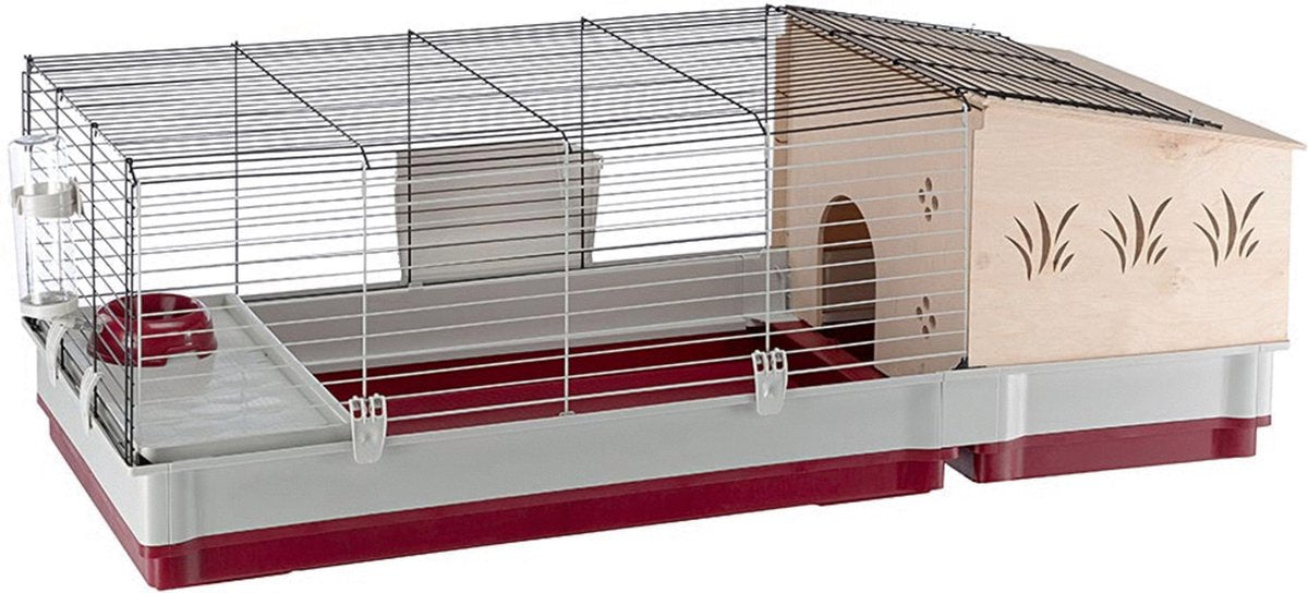 Ferplast Krolik 140 Plus Nagetierkäfig – Holz – 142 x 60 x 50 cm