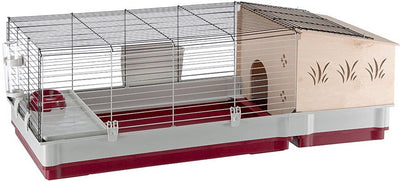 Ferplast Krolik 140 Plus Nagetierkäfig – Holz – 142 x 60 x 50 cm