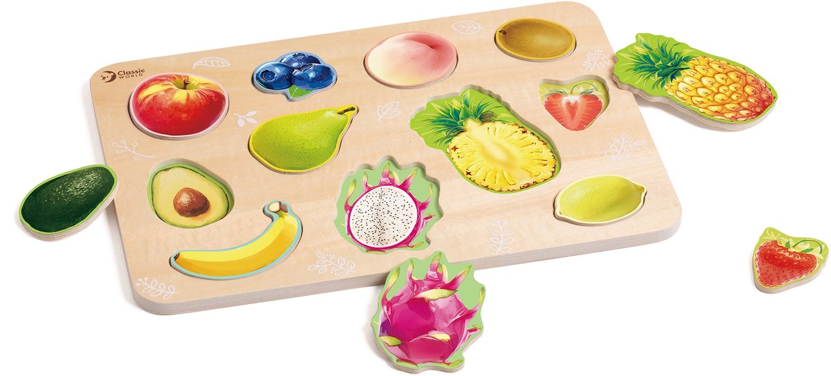 Classic World Holzpuzzle Obst – 11 Teile.