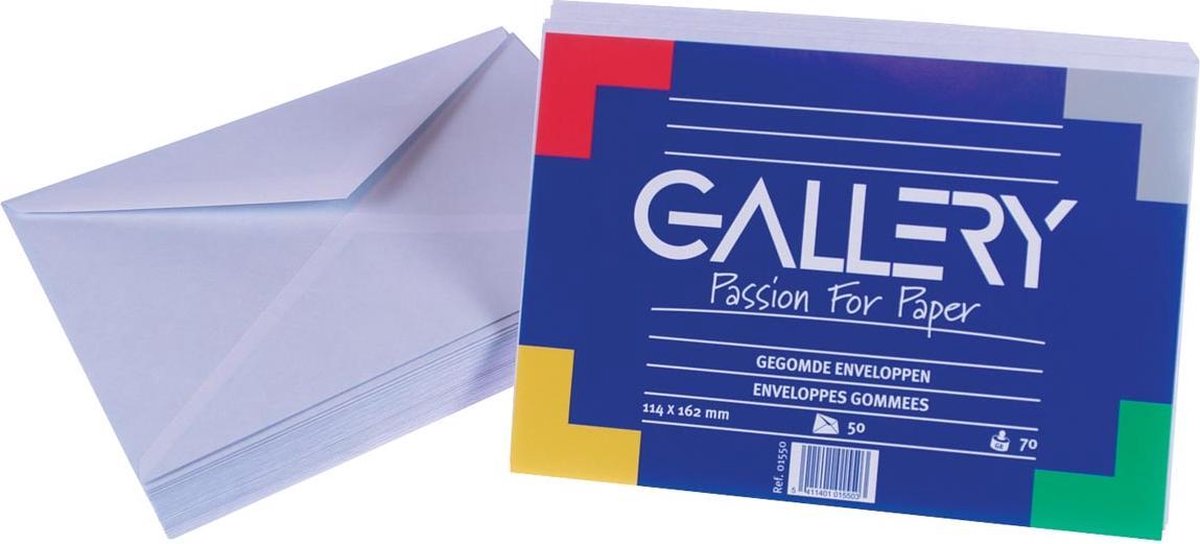 Galerieumschläge weiß – 114 x 62 mm