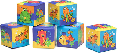 Playgro Soft Blocks – Badespielzeug – Badeblöcke – Set mit 6 Stück – Spielzeug Baby – Spielzeug 1 Jahr – Babyspielzeug – Badespielzeug – Badespielzeug – Baby-Badespielzeug