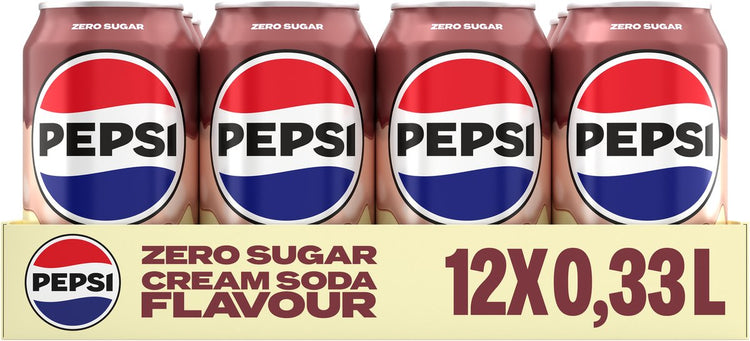 Pepsi-Leckereien – Vanillecreme – 12 x 330 ml – Tablett