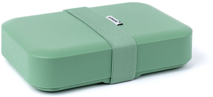 Amuse Lunchbox groß salbei – Brotbox mit Gummizug – Brotkasten – höhenverstellbar – BPA-frei – grün – 900 ml