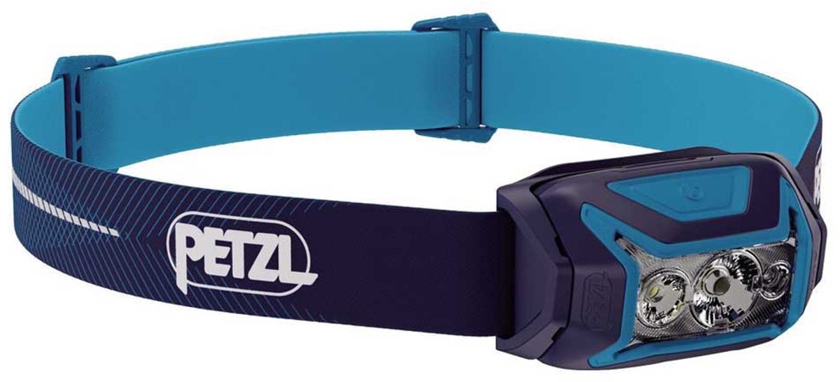 Petzl Actik Core – Stirnlampe – 625 Lumen – wiederaufladbar und leicht – zum Wandern, Laufen und Camping – Blau