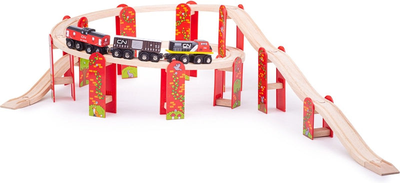 Bigjigs Wooden Rails Viaduct Expansion Set, 27dlg.