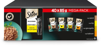 Sheba Katzenfutter - Delikatessen - Geflügel in Gelee - 40x85g Megapack