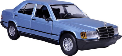 Bburago Mercedes 190e 1987, blaues Auto im Maßstab 1:24