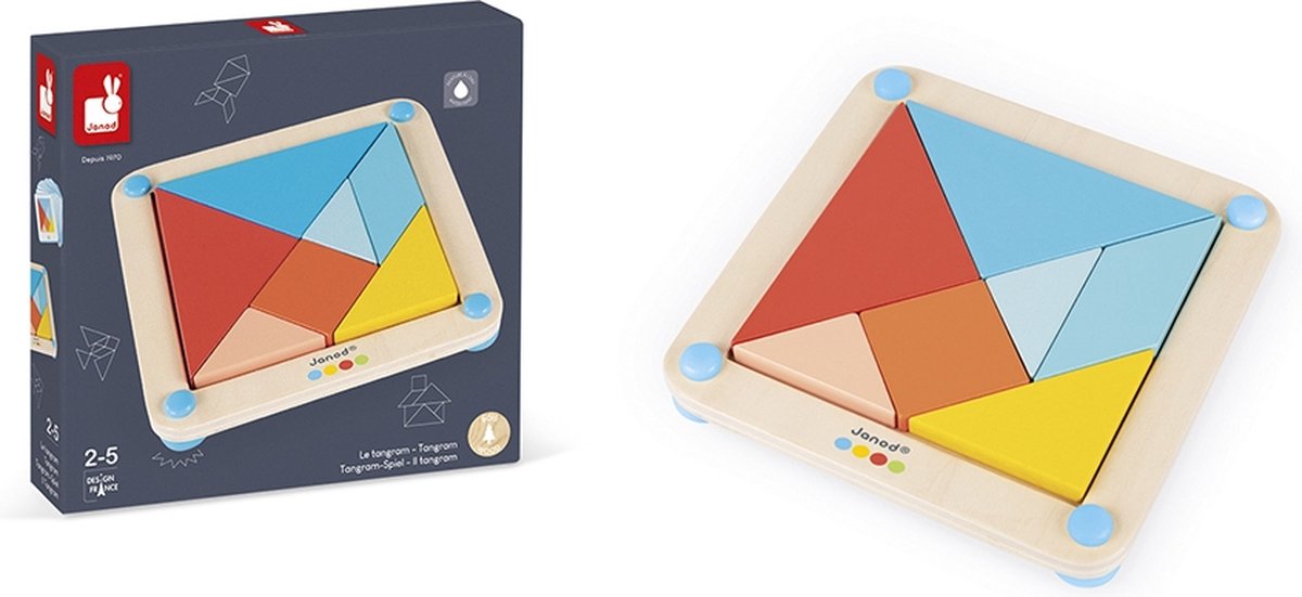 Janod – Lernspiel – Tangram-Formen und -Farben