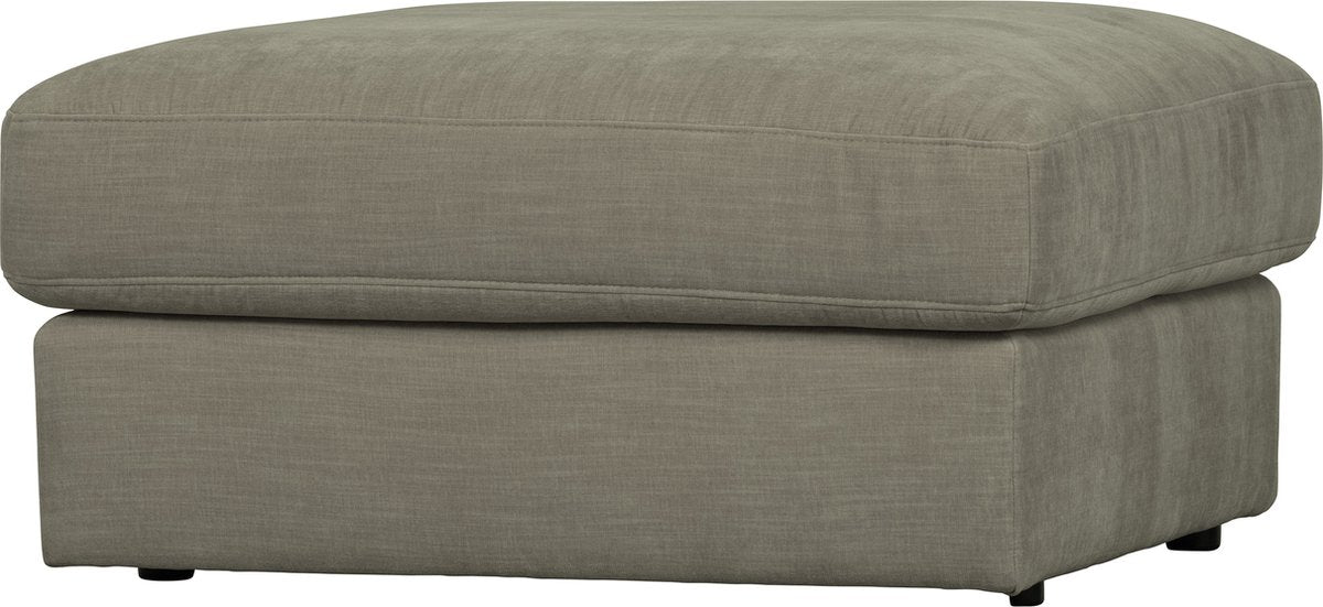 Vtwonen Familienhocker – gewebter Stoff – grau – 43 x 90 x 98 cm