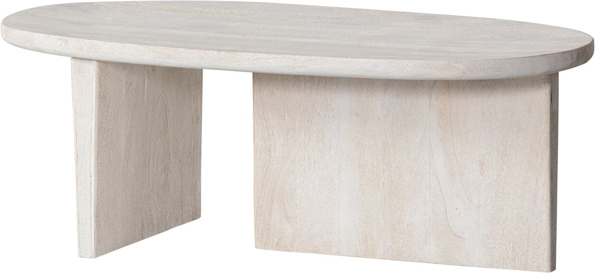 Couchtisch mit Holznaht - Mangoholz - Natur - 40x110x60
