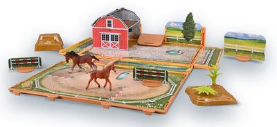 Collecta Tierbuch-Spielset – Pferde – Miniatur – inklusive 2 Minifiguren