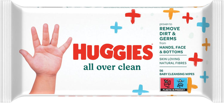 Huggies – rundum saubere Babytücher – 1x56 Stück – für Gesäß, Hände und Gesicht