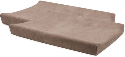 Jollein Wickelauflagenbezug – 50 x 70 cm – Frottee – Milchkaffee – 2 Stück
