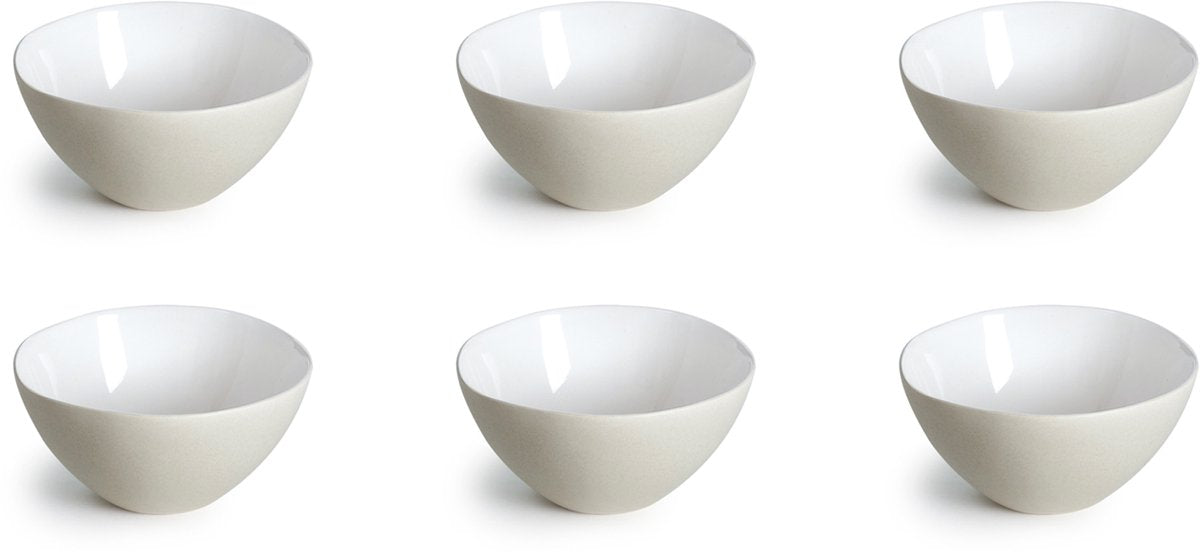 Medard de Noblat – Oslo weiß – kleine Schüssel 13 cm – 6 Stück – Steinzeug