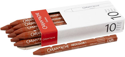 Caran dache caran d'ache neocolor i, L: 10 cm, Stärke 8,5 mm, rostrot (065), 10 Stück 1 Karton