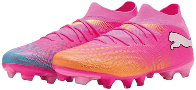 Puma Future 9 Match FG AG Unisex-Sportschuhe – Poison Pink-Sun Stream-Bright Aqua-White