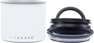 Planetendesign – Airscape – Kaffeebohnen – Vorratsdosen – Vakuum – Kaffee – Stahl – mattweiß – 250 Gramm