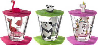 Leonardo Bambini Trinkset Flamingo, Panda, Einhorn - 9-teilig