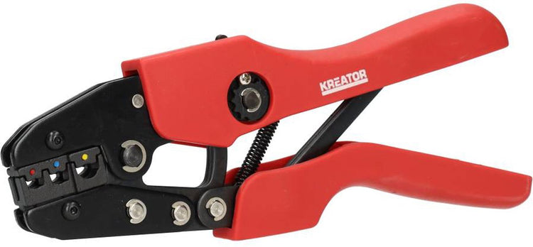 Kreator Crimpzange für isolierte Kabelschuhe 0,5-6 mm2 Profi 230 mm (krt615112)