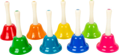 Kleine farbige Handbells, 8 -Set von 8