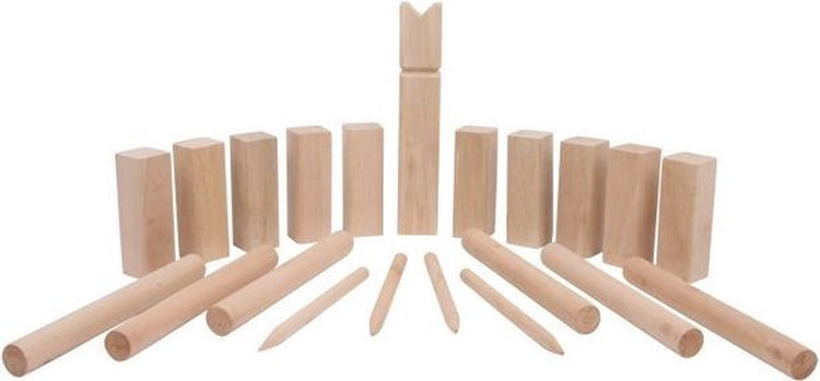 Kleines Fuß-Wikingerspiel Kubb aus Holz