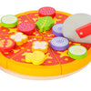 Kleines Fußholz -Snijing -Spiel bleibt Pizza -Set, 21dlg.
