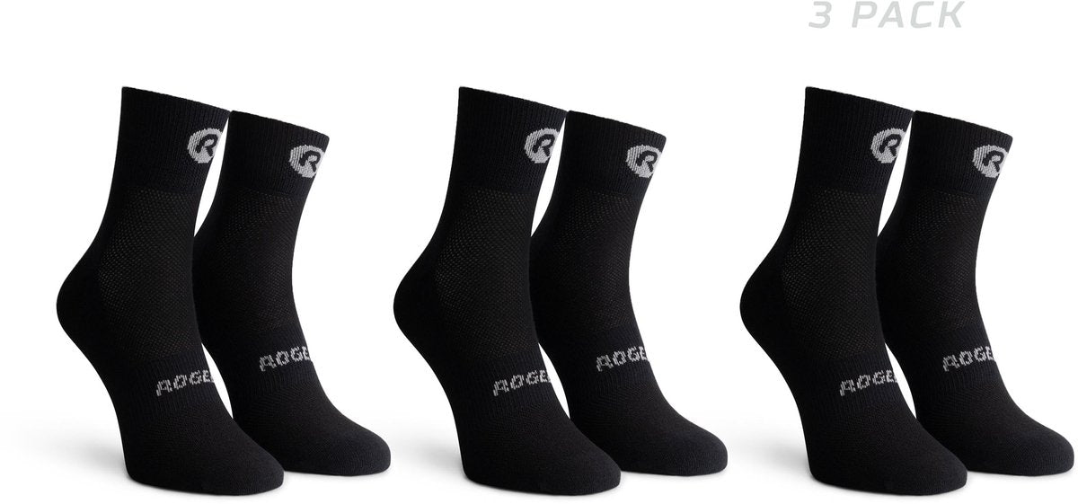 Rogelli Core Radsocken – 3er-Pack – Schwarz – 36 39