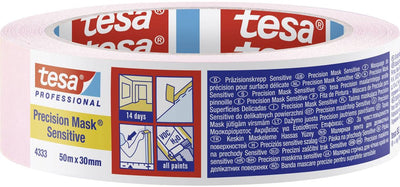 Tesa Professional 1064610 – 4333 Prec Mask Sens 50 m x 30 mm | 5 Stück