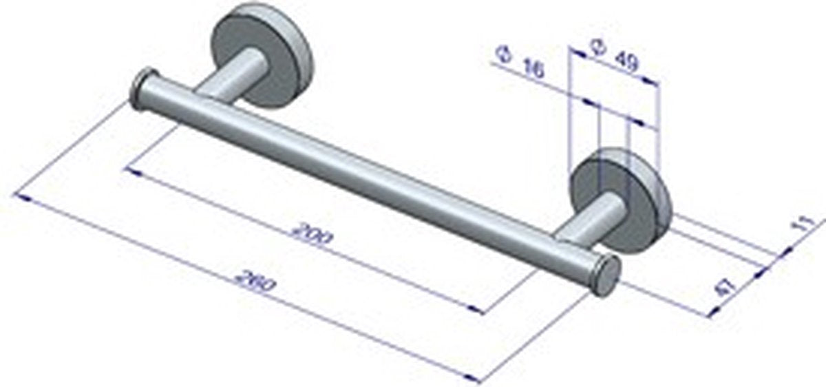 Plieger Como Handtuchhalter magnetisch 260mm gebürstet