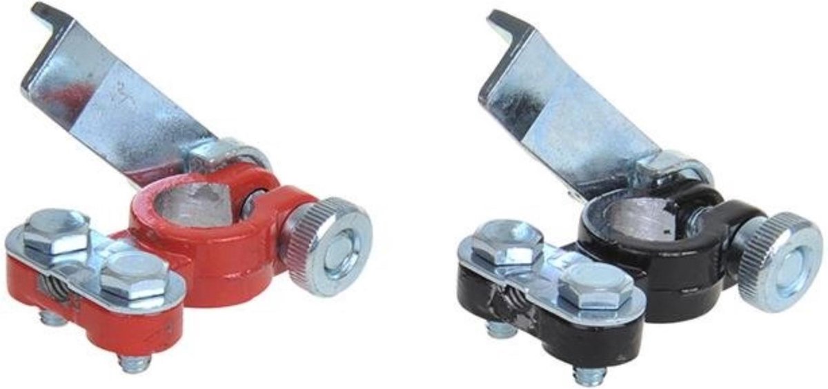 Proplus Batterieklemmen-Set – Schnellverschluss – rot und schwarz – 12–24 V – 4–6 AWG