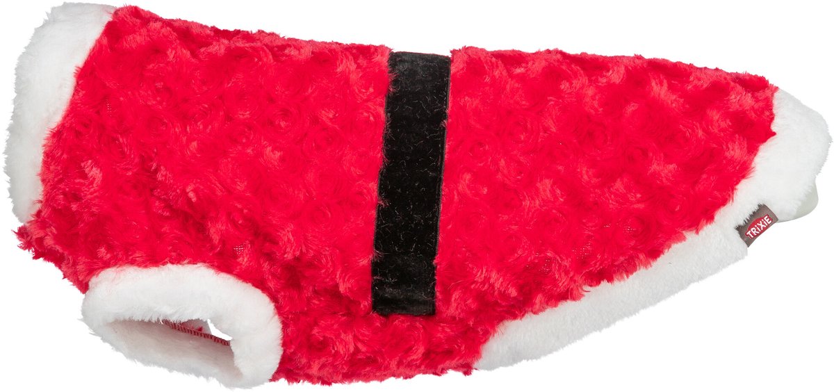 Trixie Weihnachts-Hundemantel Weihnachtsmann Plüsch rot 30 cm