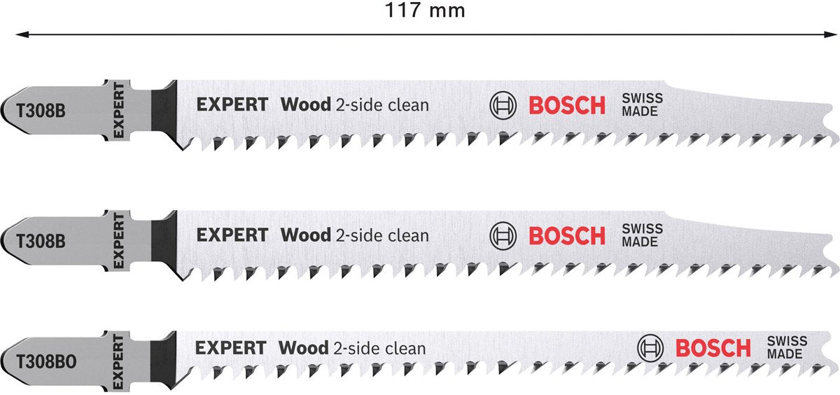Bosch Expert-Serie - Brzeszczot - 3 Stück - 2-seitig scharf - T-Einsatz