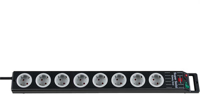 Brennerstuhl Super-Solid-Line-Steckdosenleiste 8-fach schwarz grau 2,5m h05vv-f 3g1,5 - 1153380118