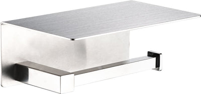 Plieger Altea Toilettenpapierhalter mit Ablage – Wandmontage – gebürstetes Chrom